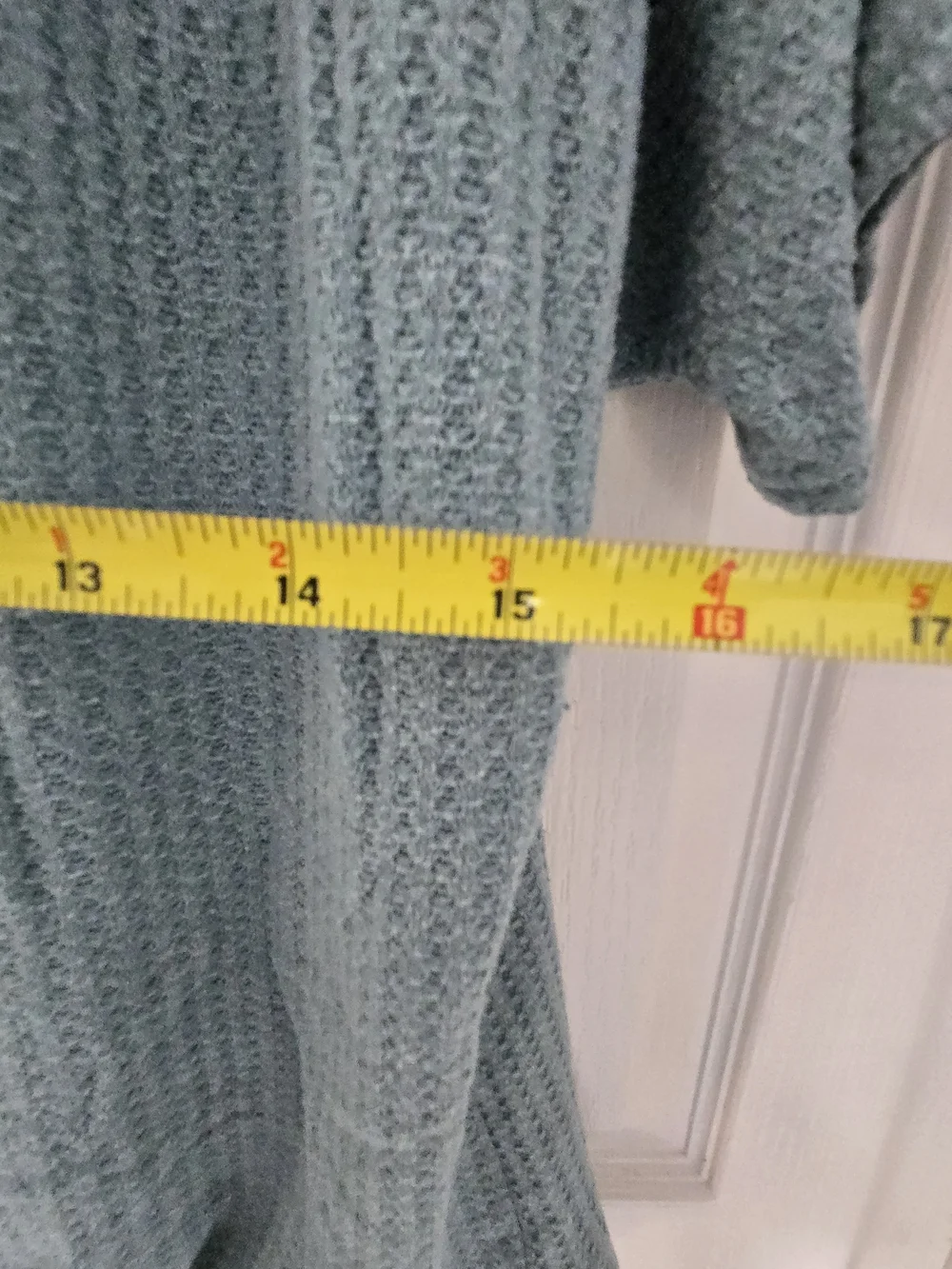 Size L Light Blue Button-Front Tie-Hem Knit Top -